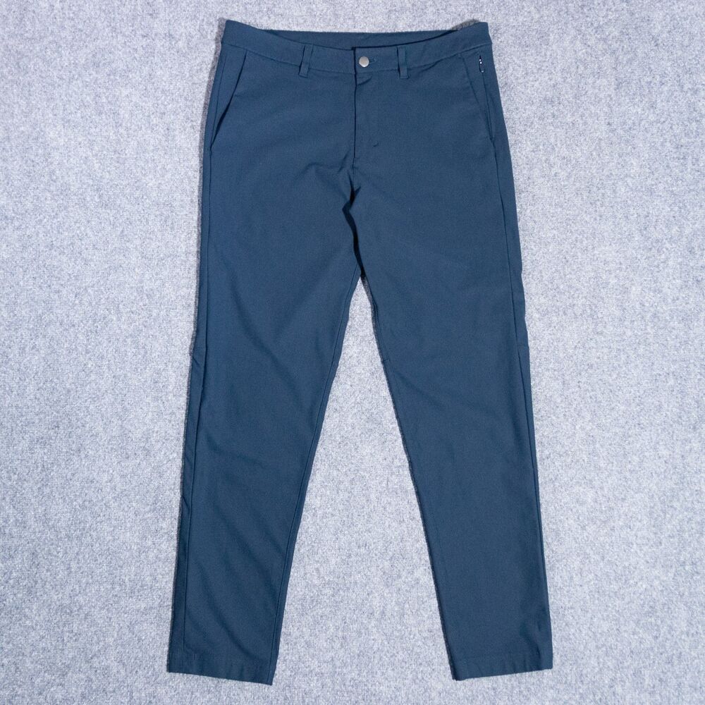 Lululemon Commission Slim Fit Pants Performance Stretch Blue Men's 33x31 Golf